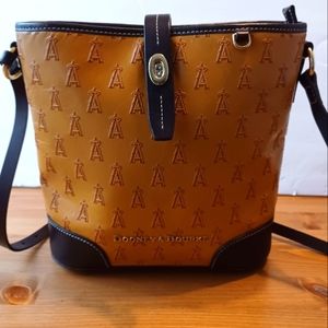 Dooney & Bourke Bag MLB Anaheim Angels  Color Cognac(LOCK IS MISSING)